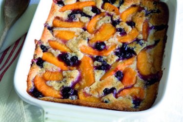 Peach and Blueberry Cobbler