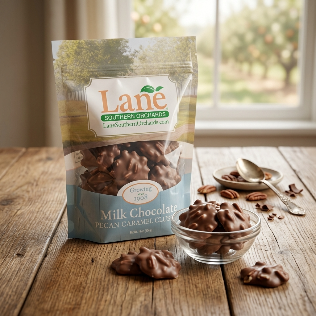 Milk Chocolate Pecan Caramel Clusters