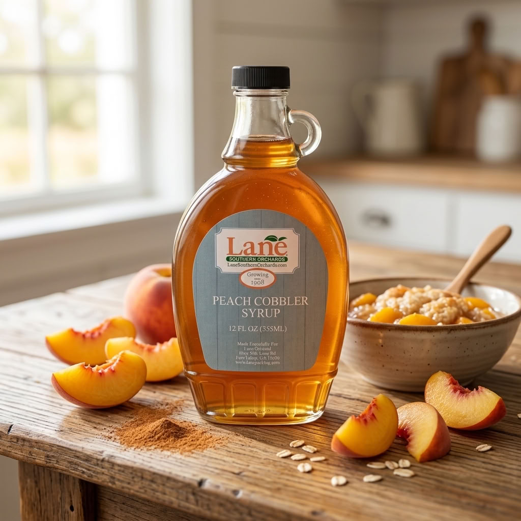 No Sugar Added Peach Cobbler Syrup